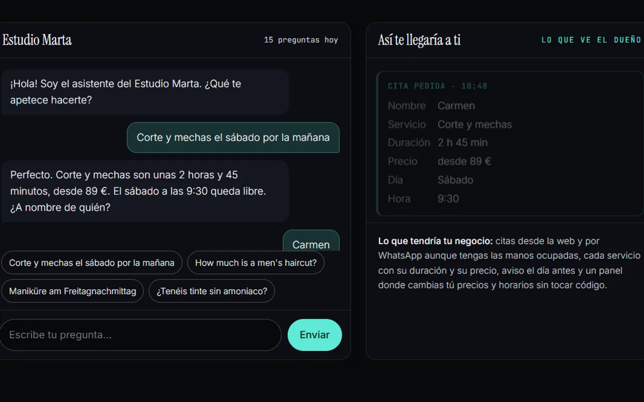 Así es la demo de Peluquerías