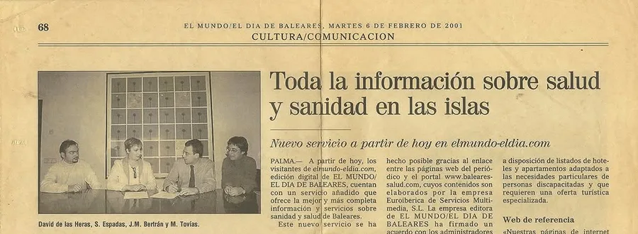 Recorte de El Mundo / El Día de Baleares del 6 de febrero de 2001